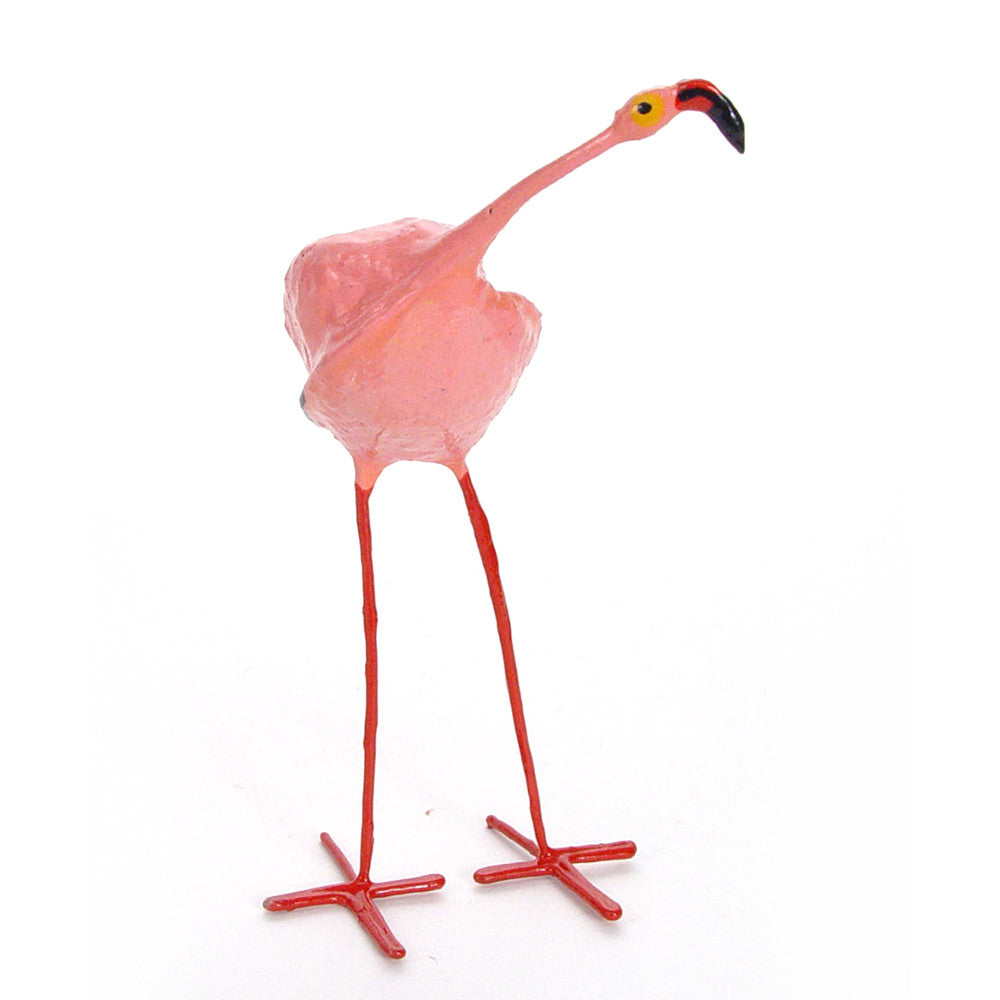pink seedpod flamingo front view