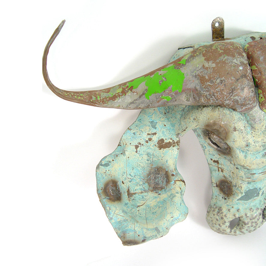 Buffalo Animal Mask - Recycled Metal Wall Art - Image 6