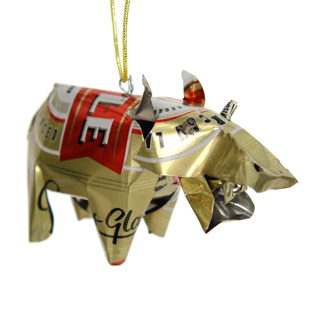 Unpainted Tin Hippo Ornament Image 1
