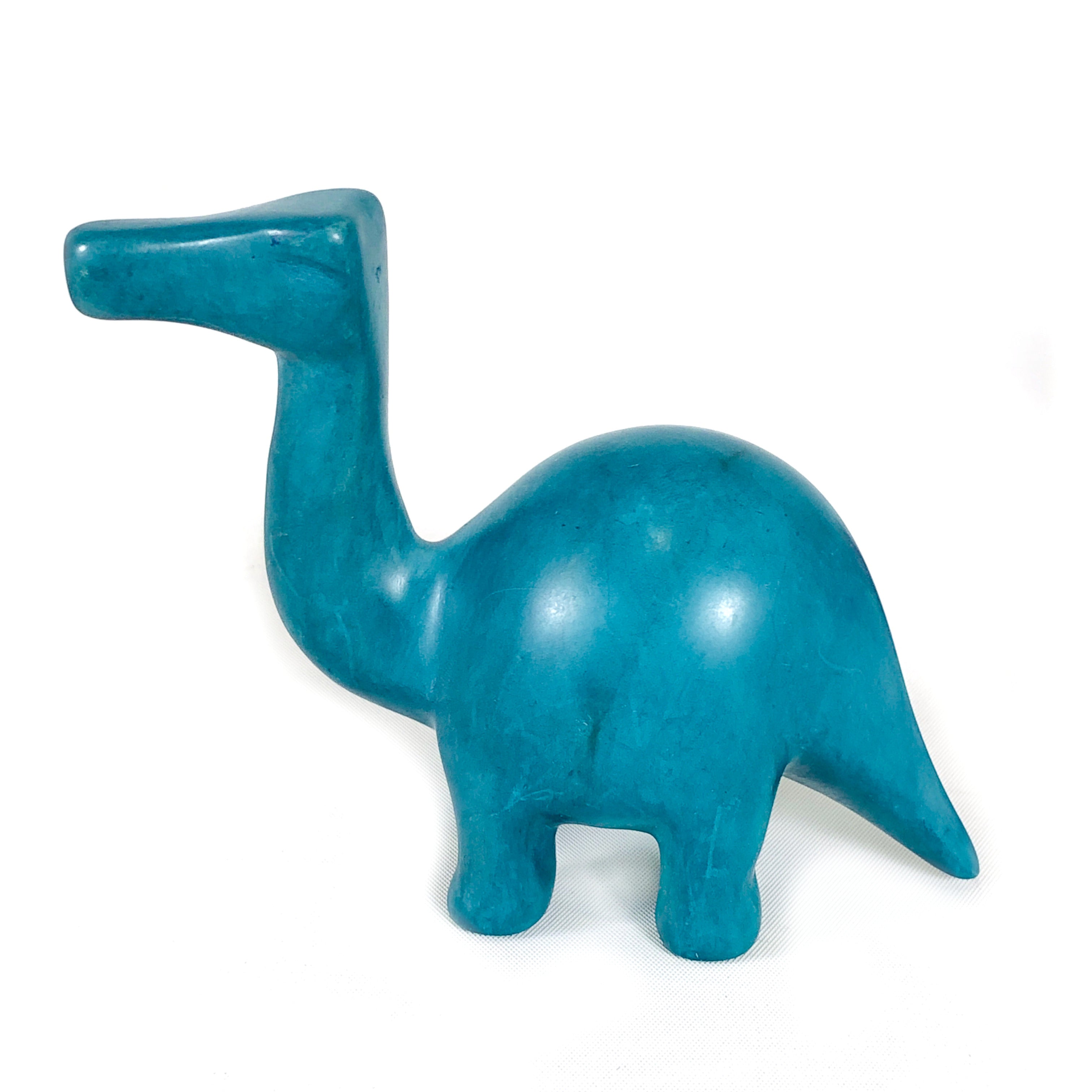 Blue Soapstone Dinosaur