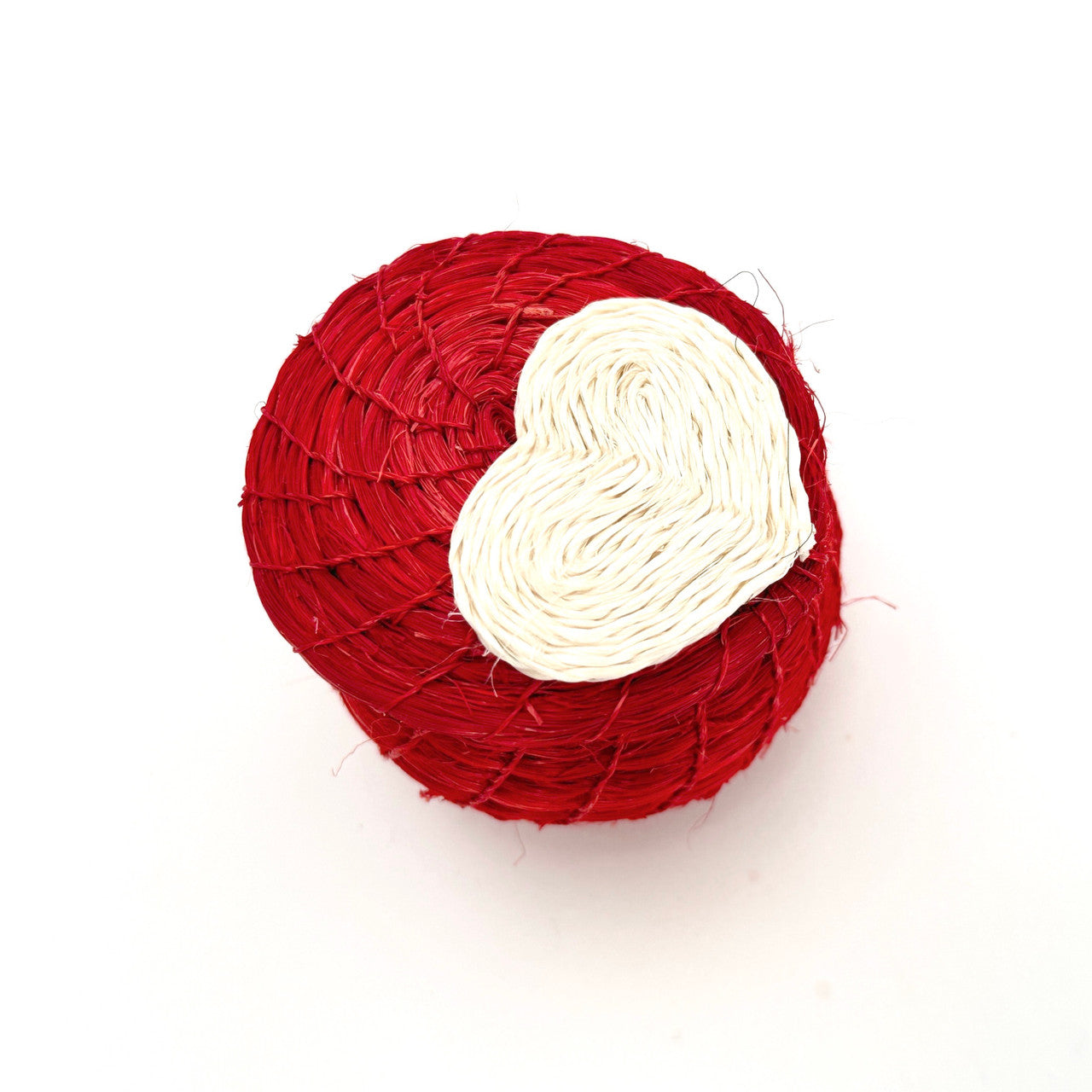 tiny red basket with lovely heart on top