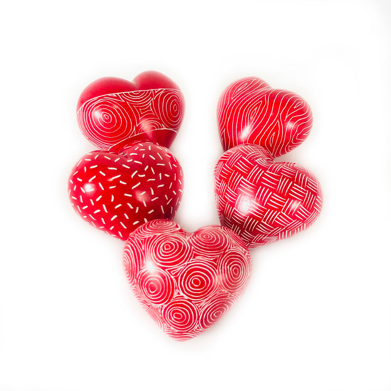 soapstone red hearts 