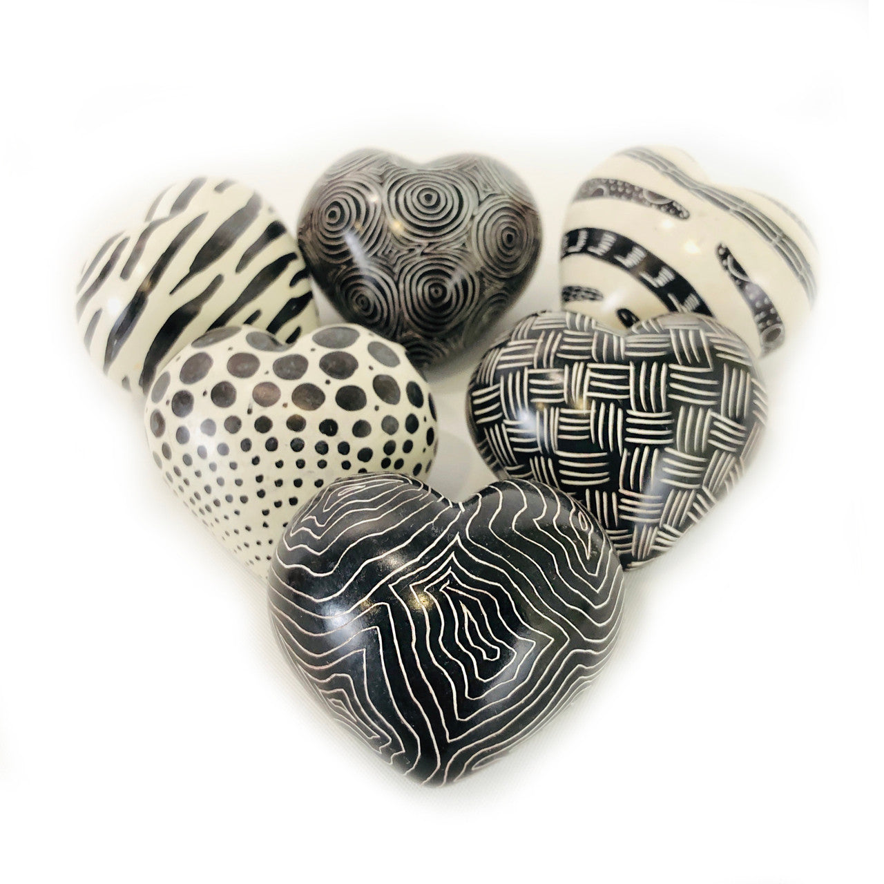 monochrome hearts decorative