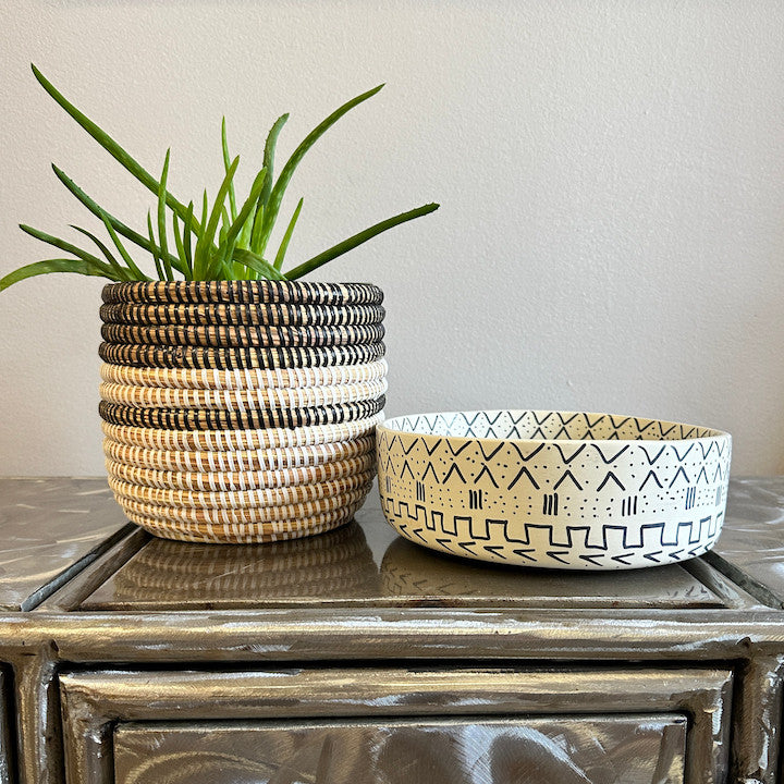 cream catchall bowl for entryway