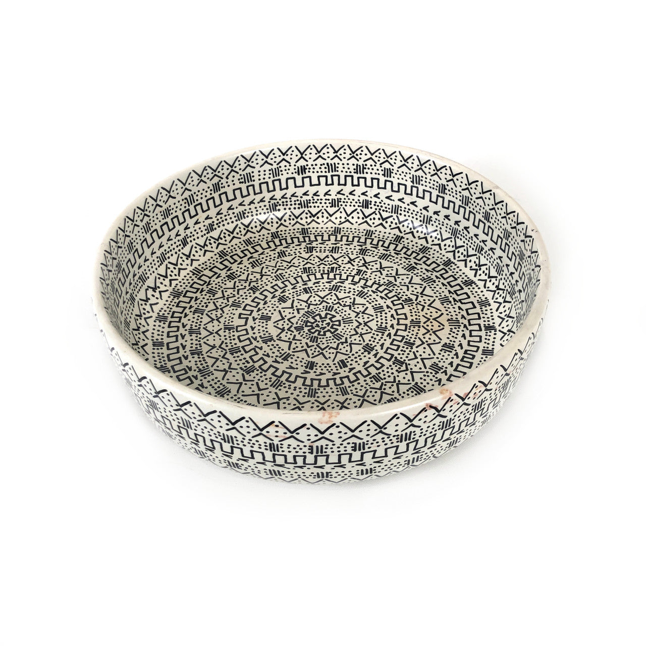 off white decorative stone carved bowl