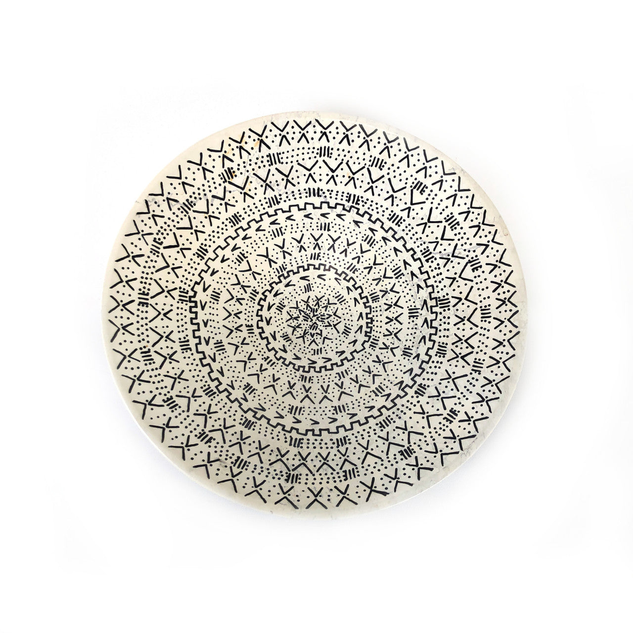 off white decorative plate Africa