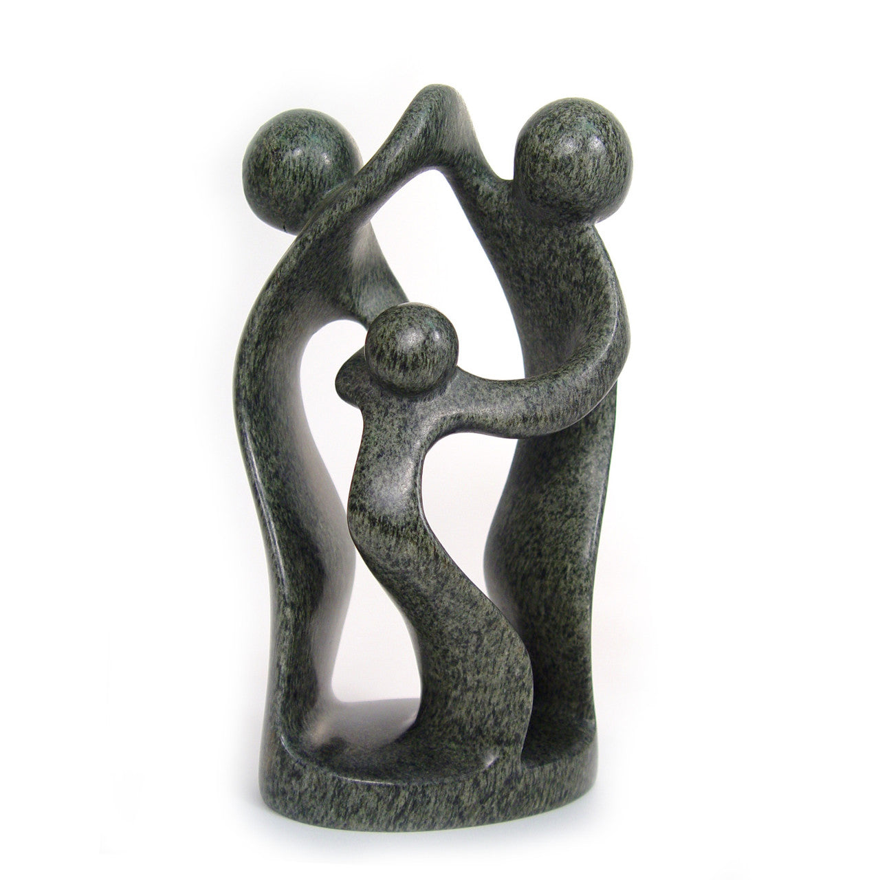 family of three stone sculpture