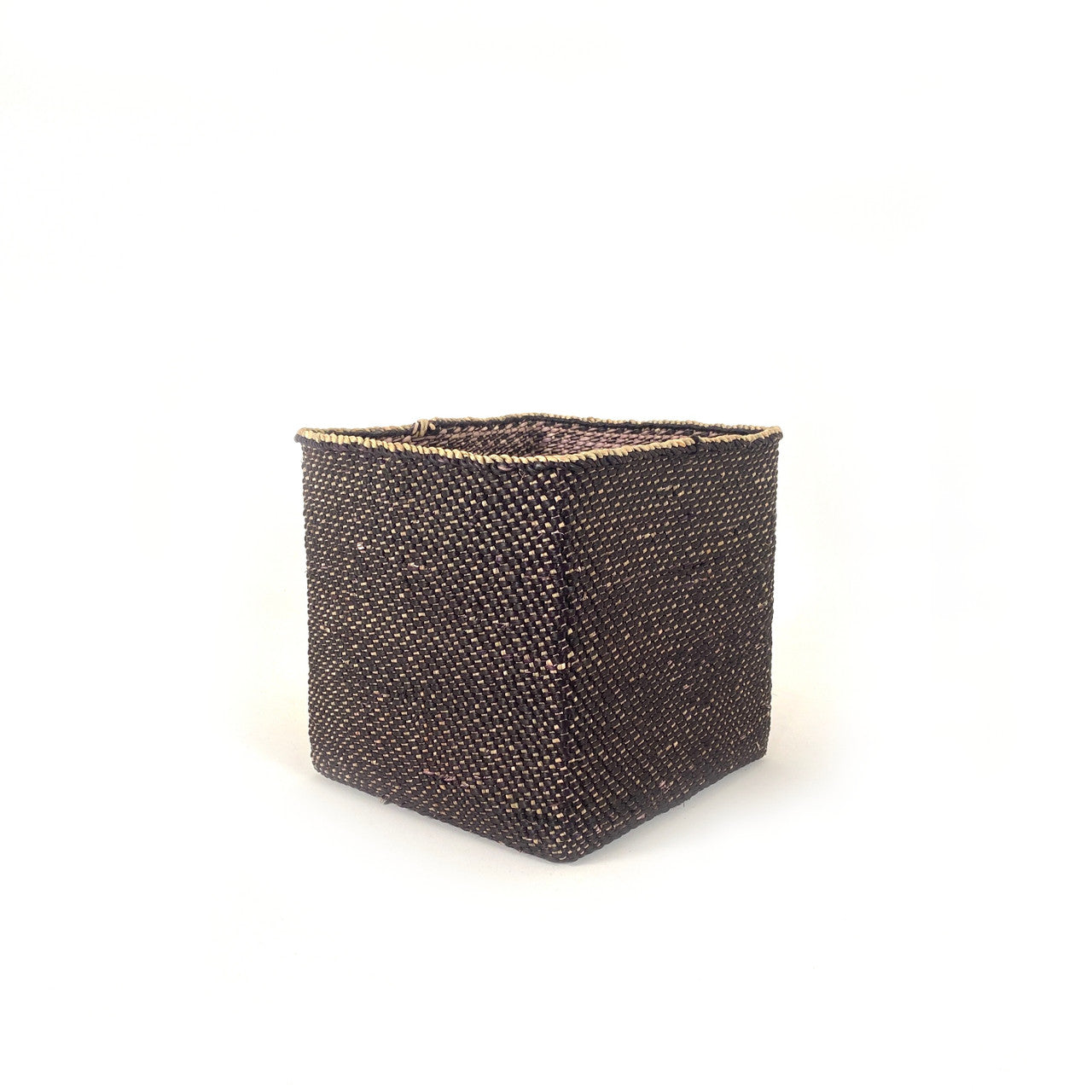 medium black storage basket cube