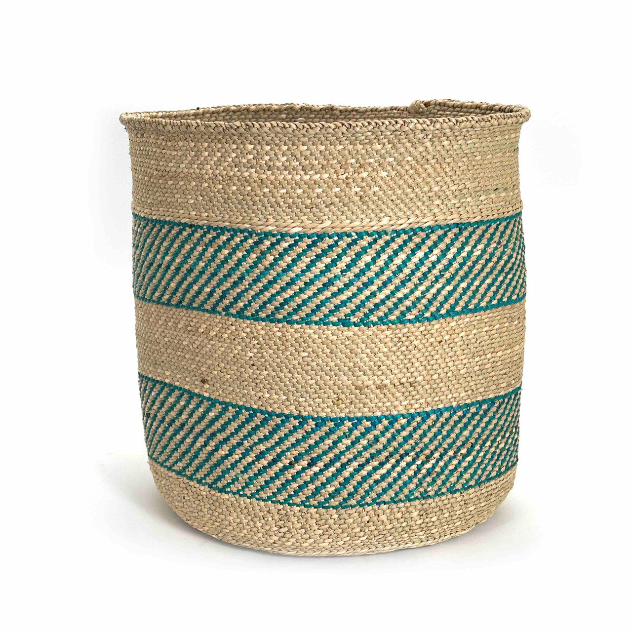 Iringa basket with green stripe oversized extra extra large