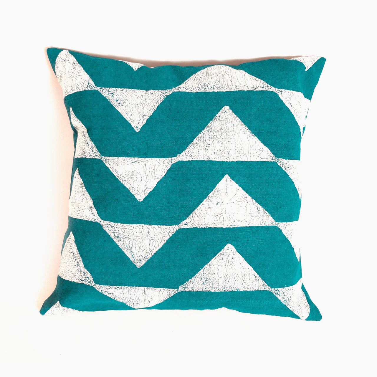 Sadza Triangles Pillow - Seychelles Teal