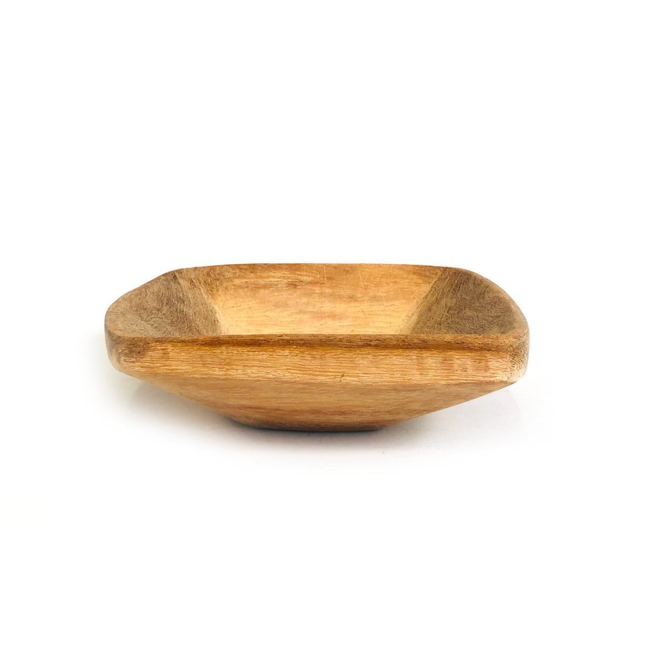  Square teak serving platter front view