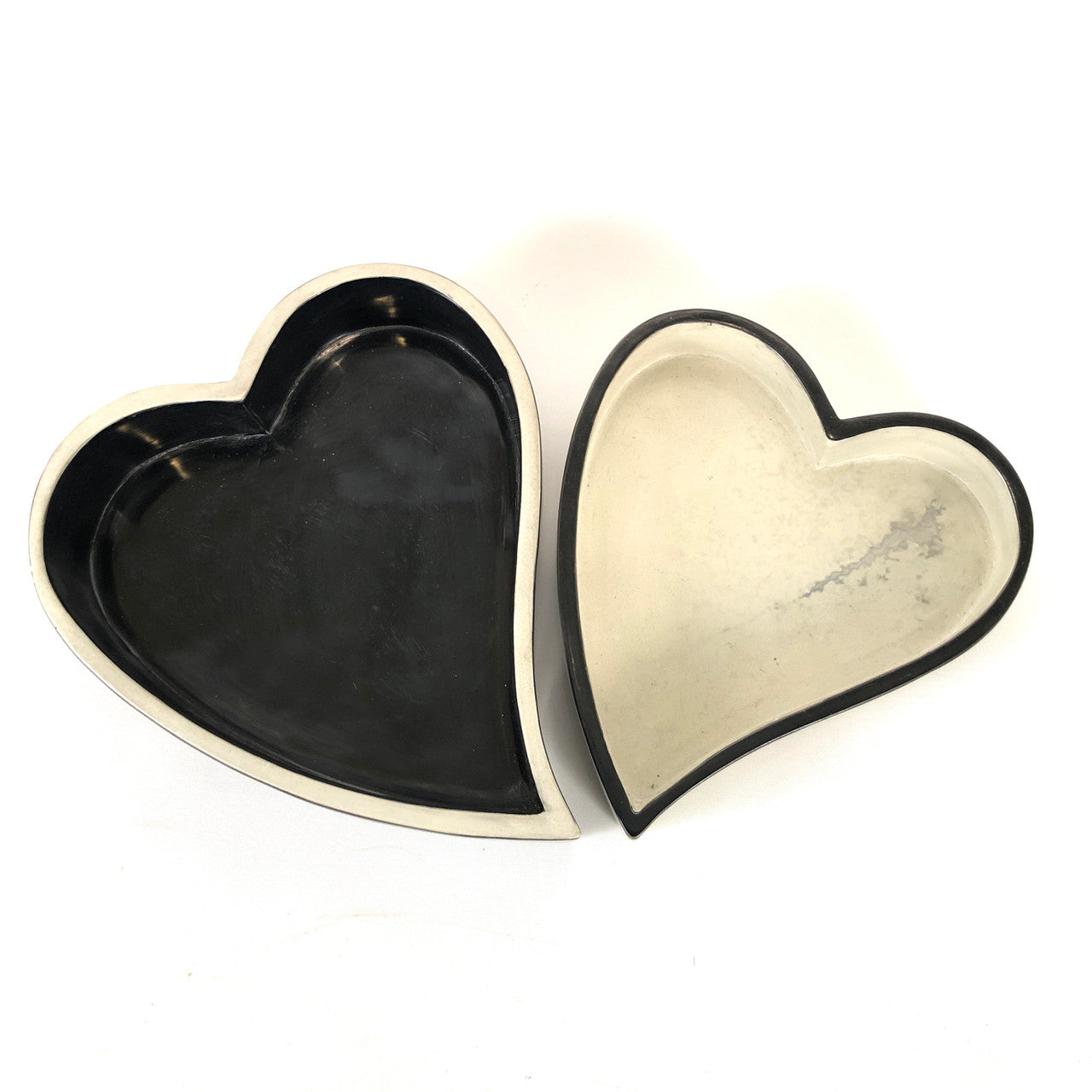 heart shaped bowls  side by side