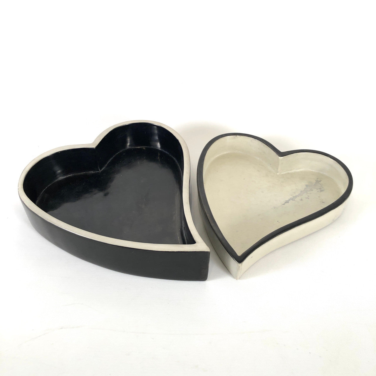 heart shaped trays, monochrome
