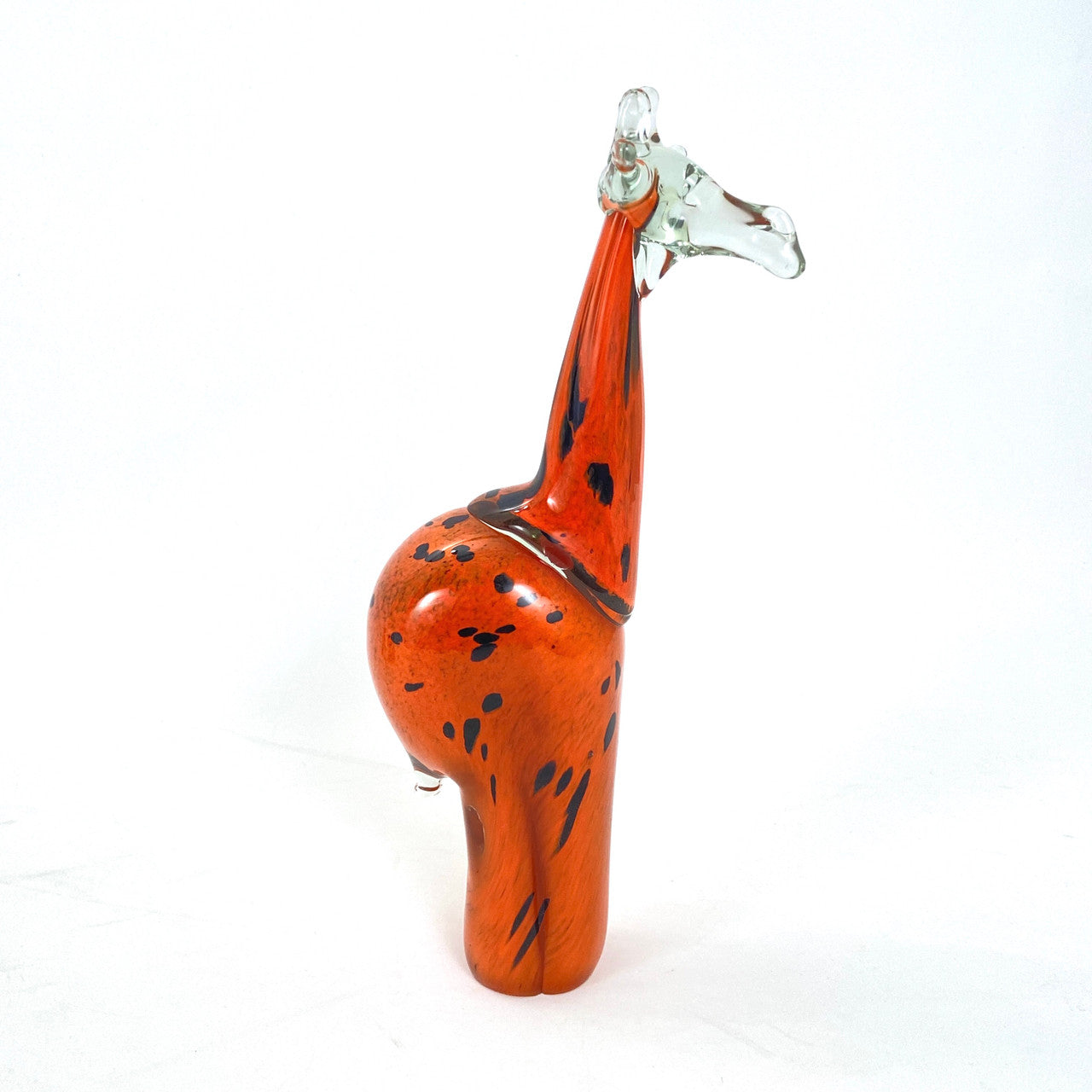 x large orange recycled glass giraffe