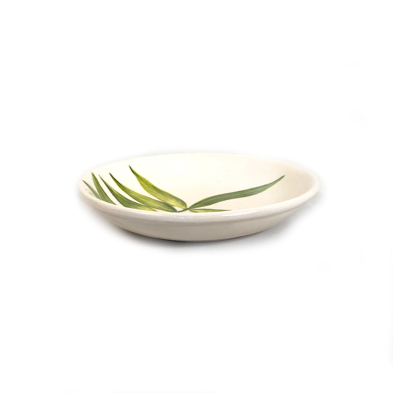 green floating leaves dessert dish