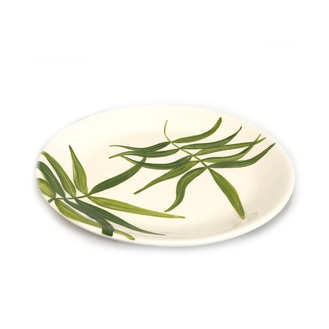 green floating leaves plate