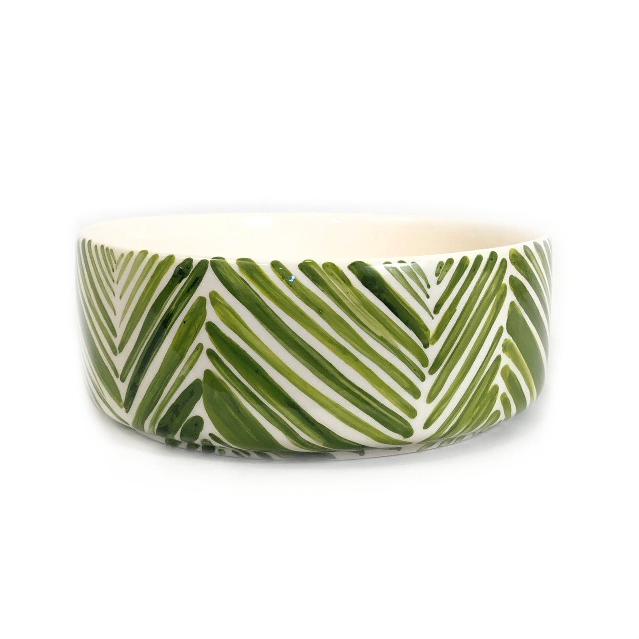 green palm leaves bowl