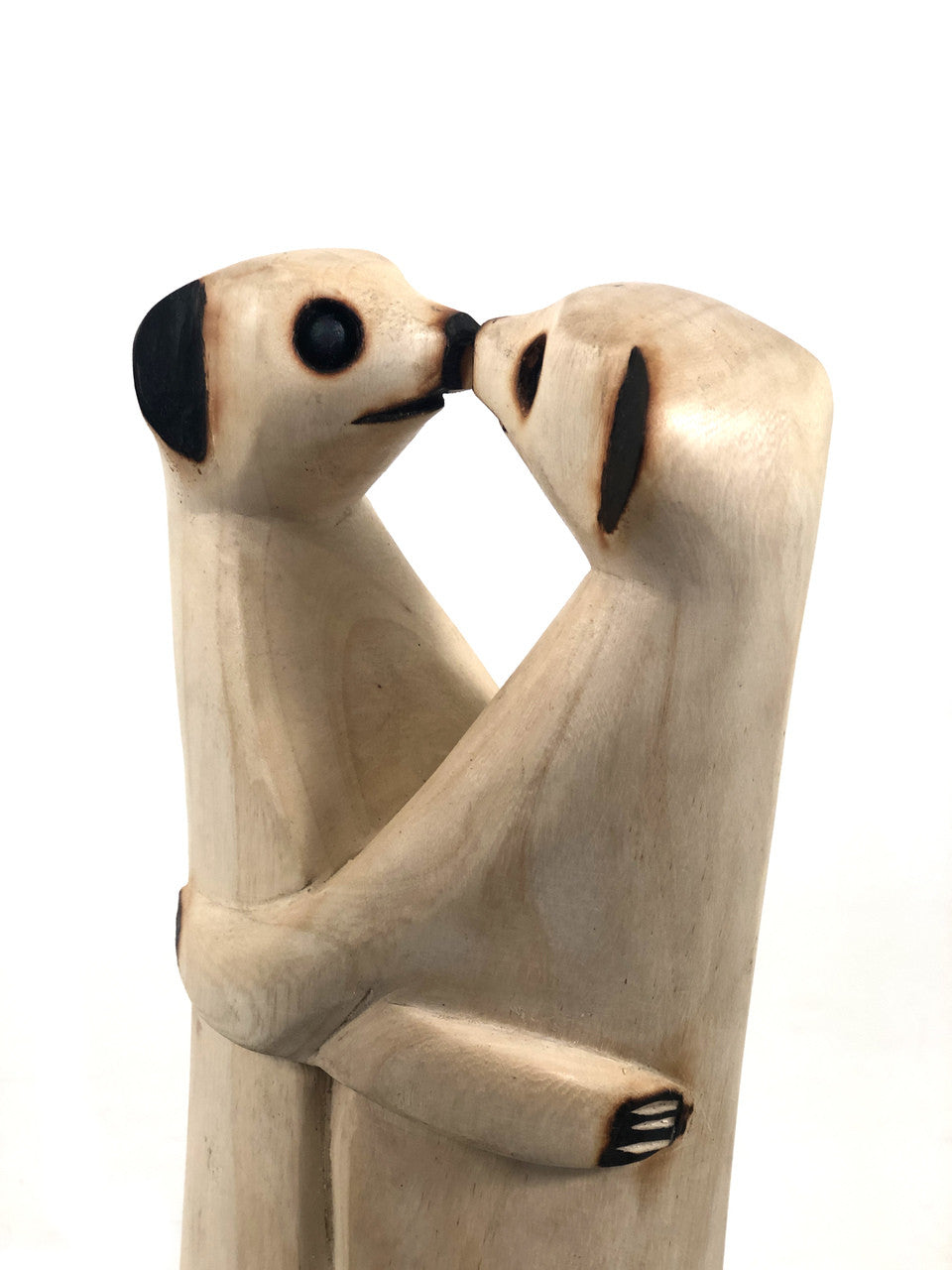 Meerkats hugging detail