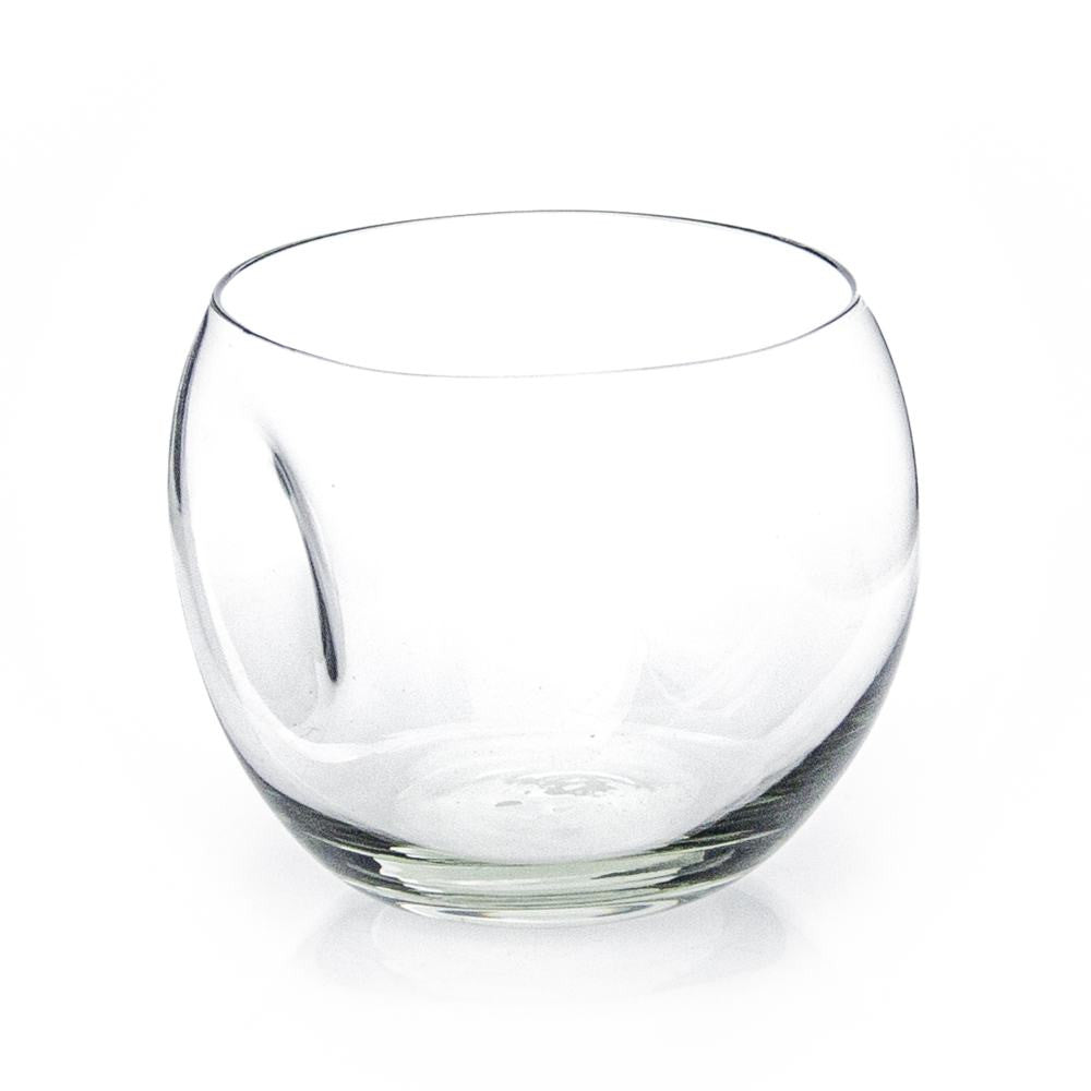 Dented round whiskey tumbler