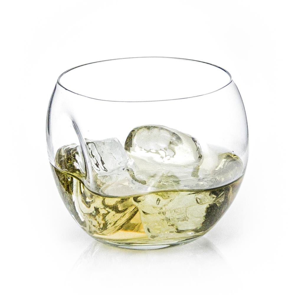 Dented round tumbler perfect for whiskey or cocktails