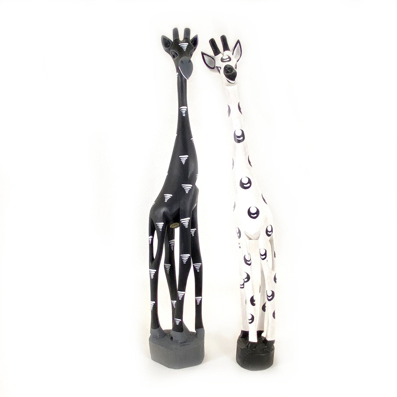 Colorful Painted Wood Giraffe - 24"