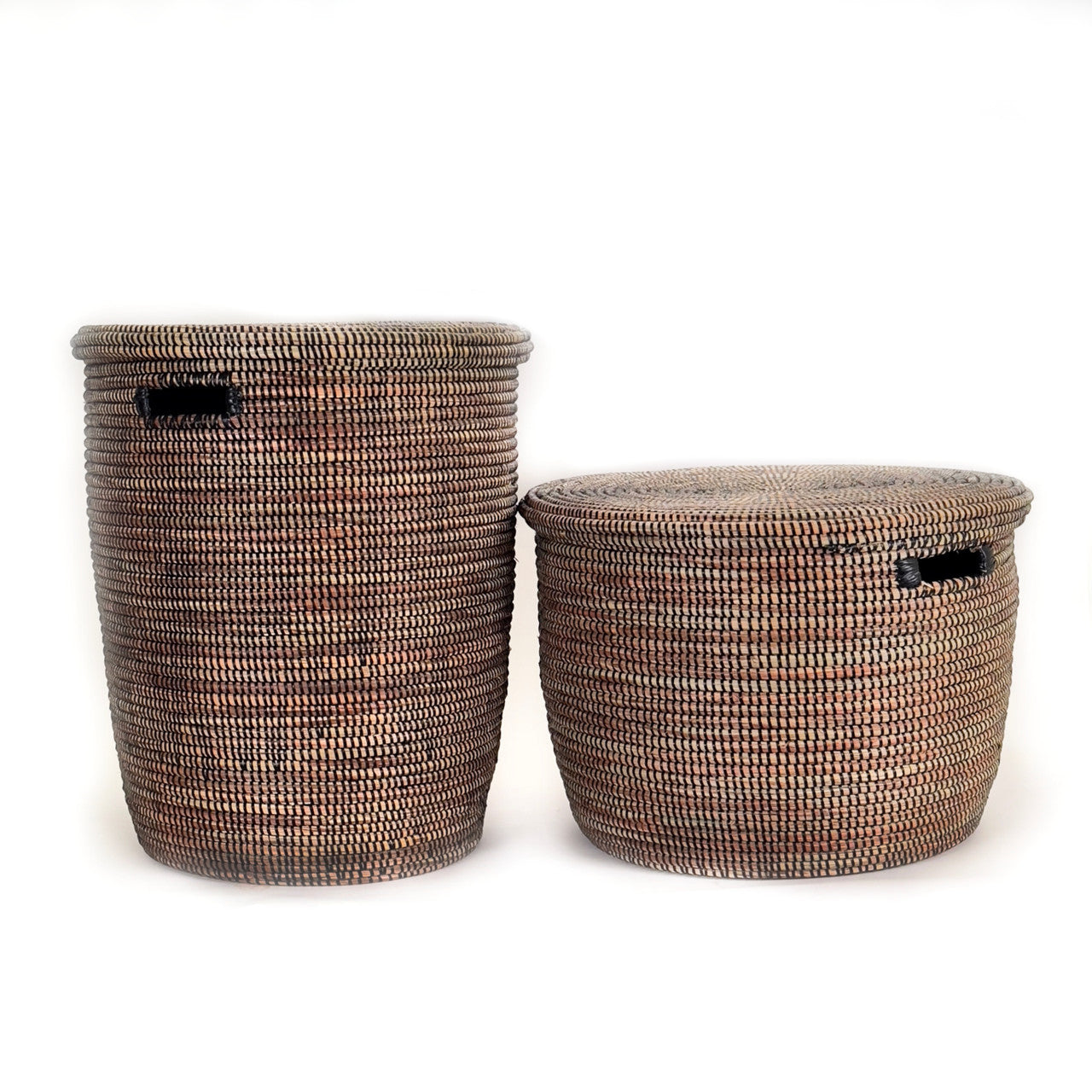 black flat lid baskets