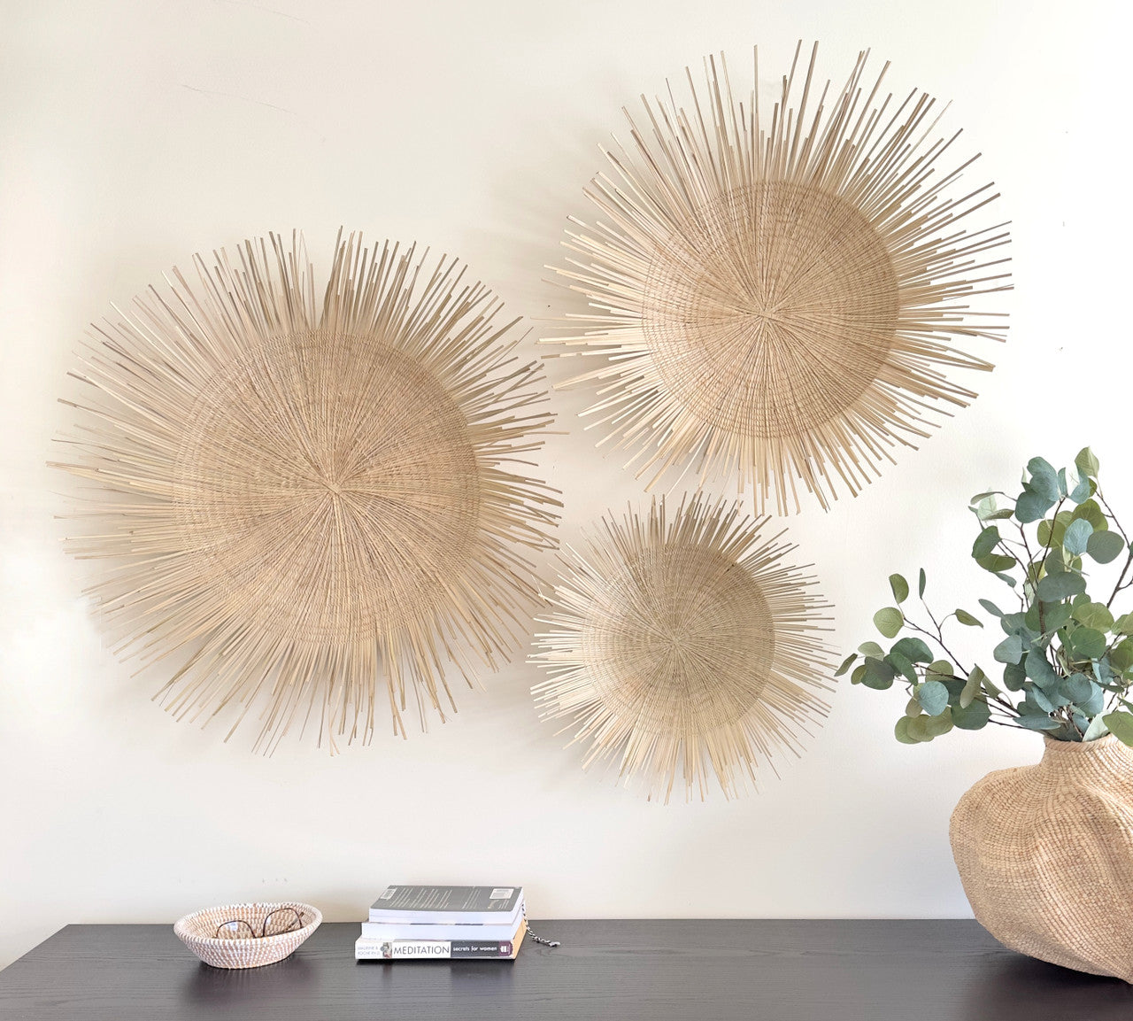 Natural Sunburst Plate Wall Hanging - 19"