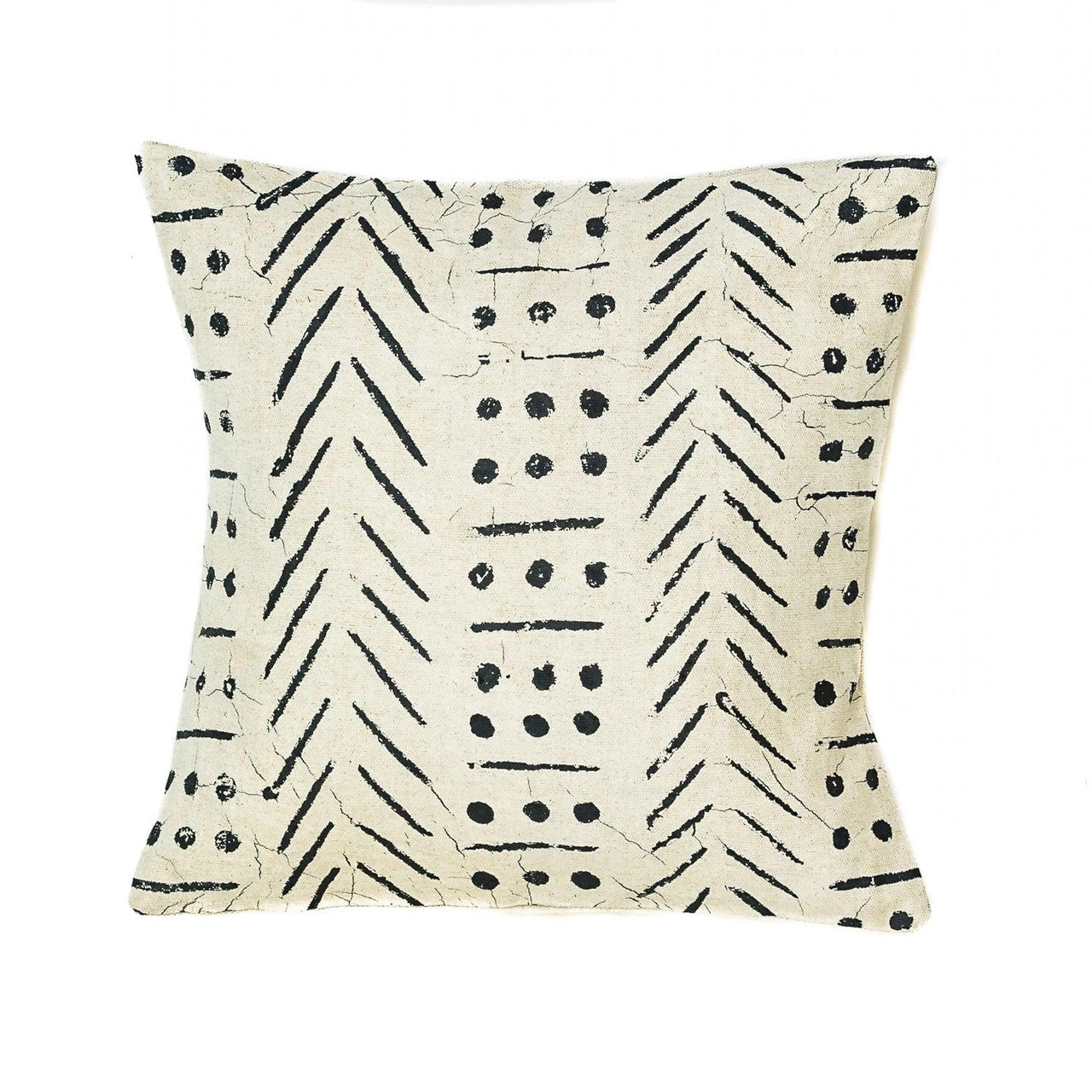 Matika Allover Crackles pillow, off white
