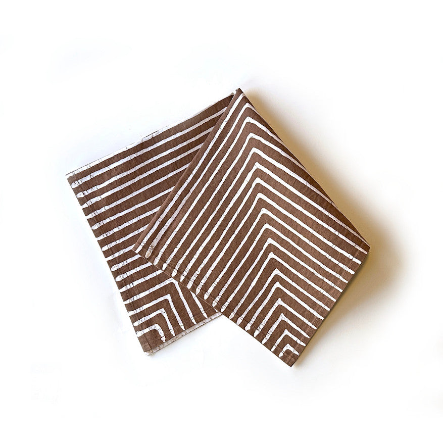 brown cotton napkin artisan