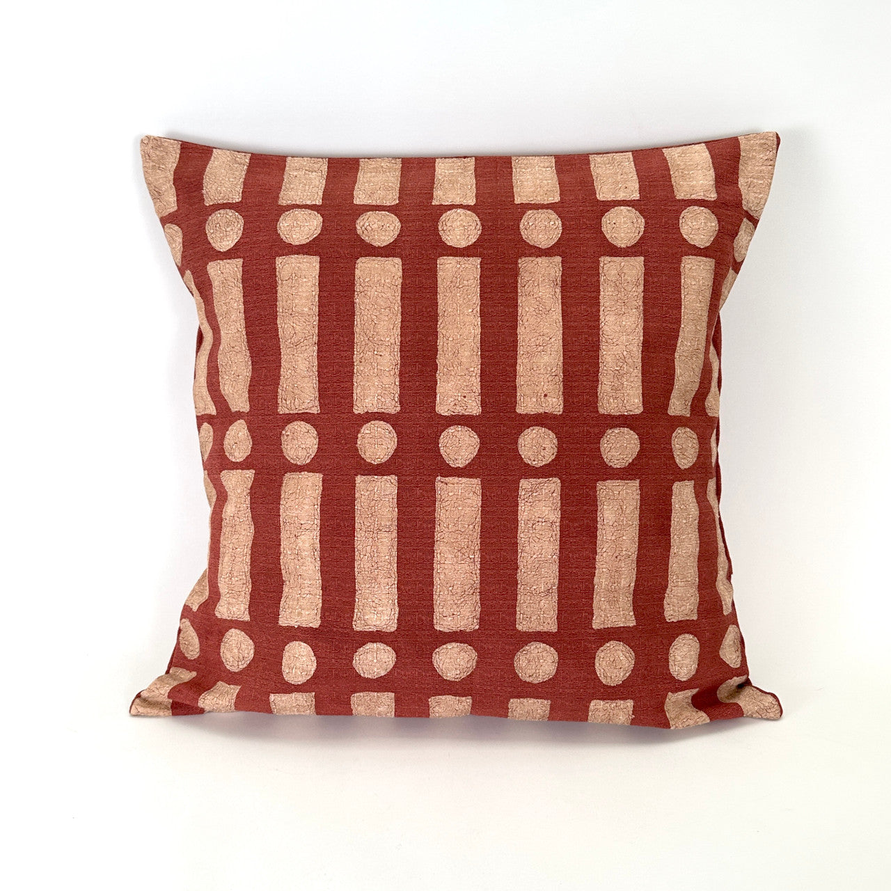 Terracota lines and dots pillows cover