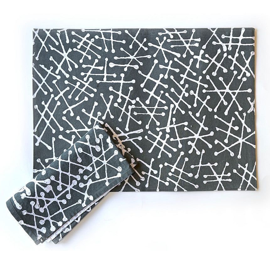 neutral placemat with napkin