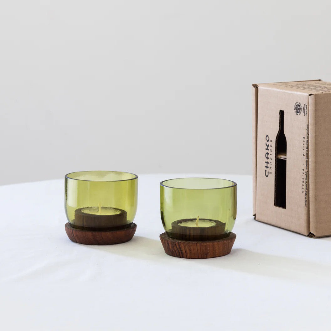 Glass Candle Holder