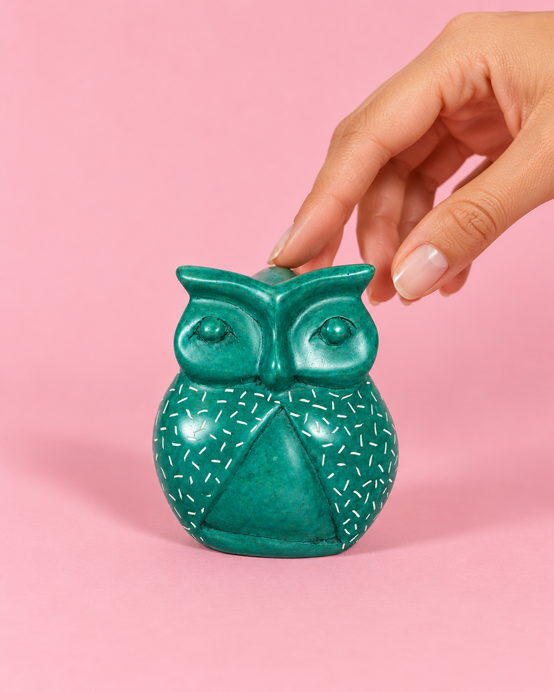 Green Owl - Soapstone