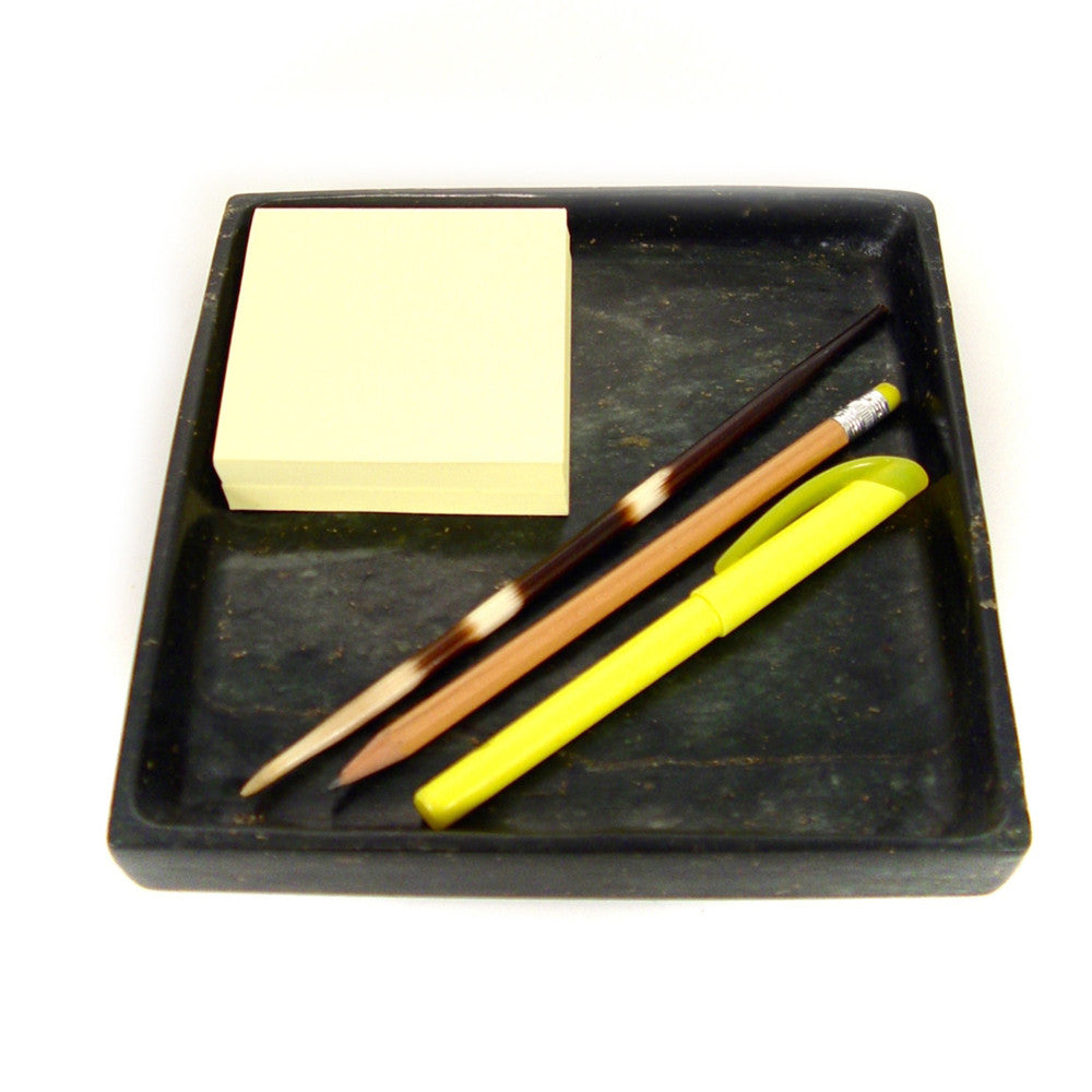 Stone tray made in Zimbabwe as a desk accessory