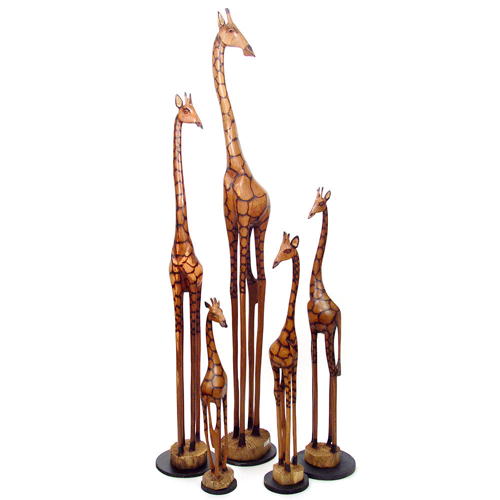 Olivewood Giraffe - Group of Four