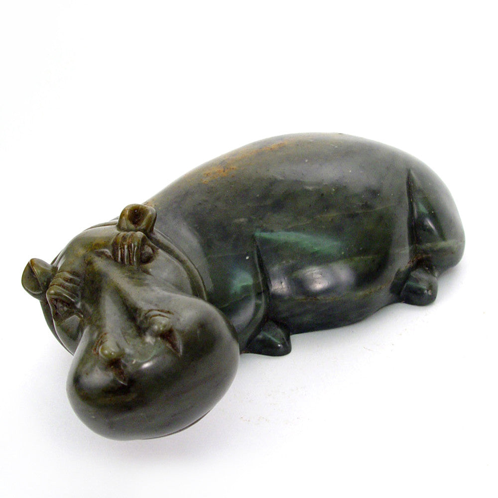 Stone Hippo Front View