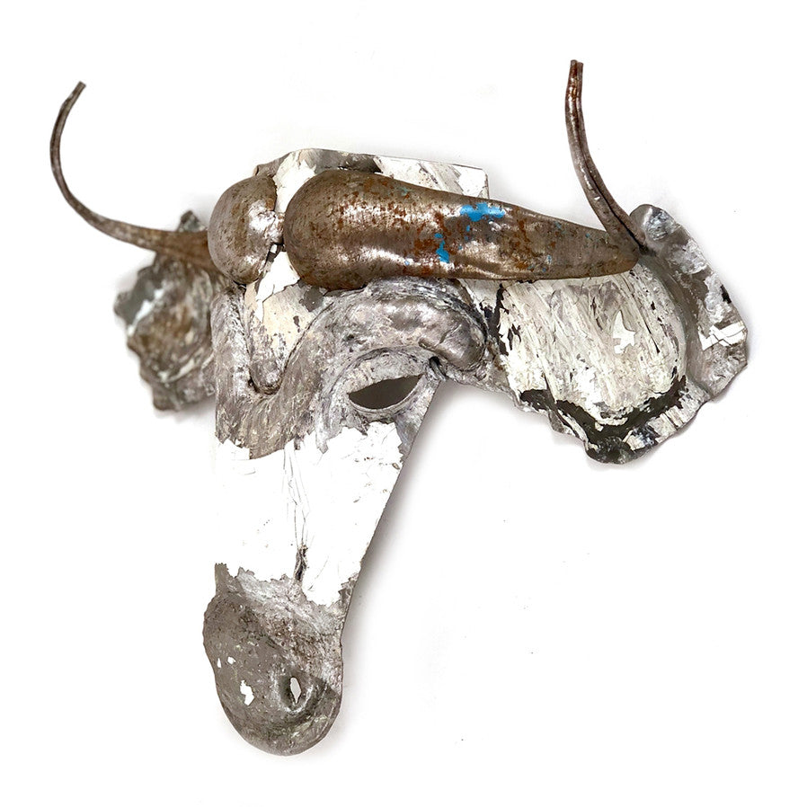 Wildebeest Animal Mask - Recycled Metal Wall Art - Image 2