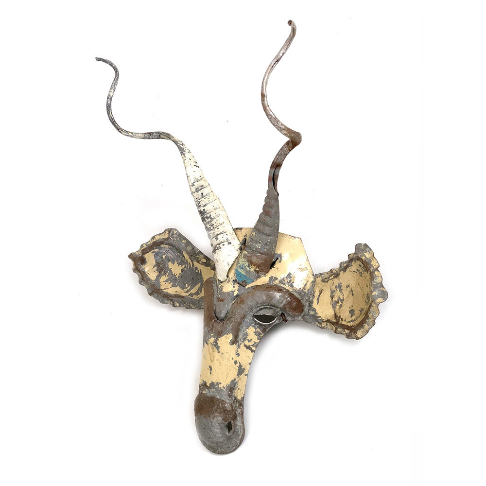 Kudu Animal Mask - Recycled Metal Wall Art - Image 6
