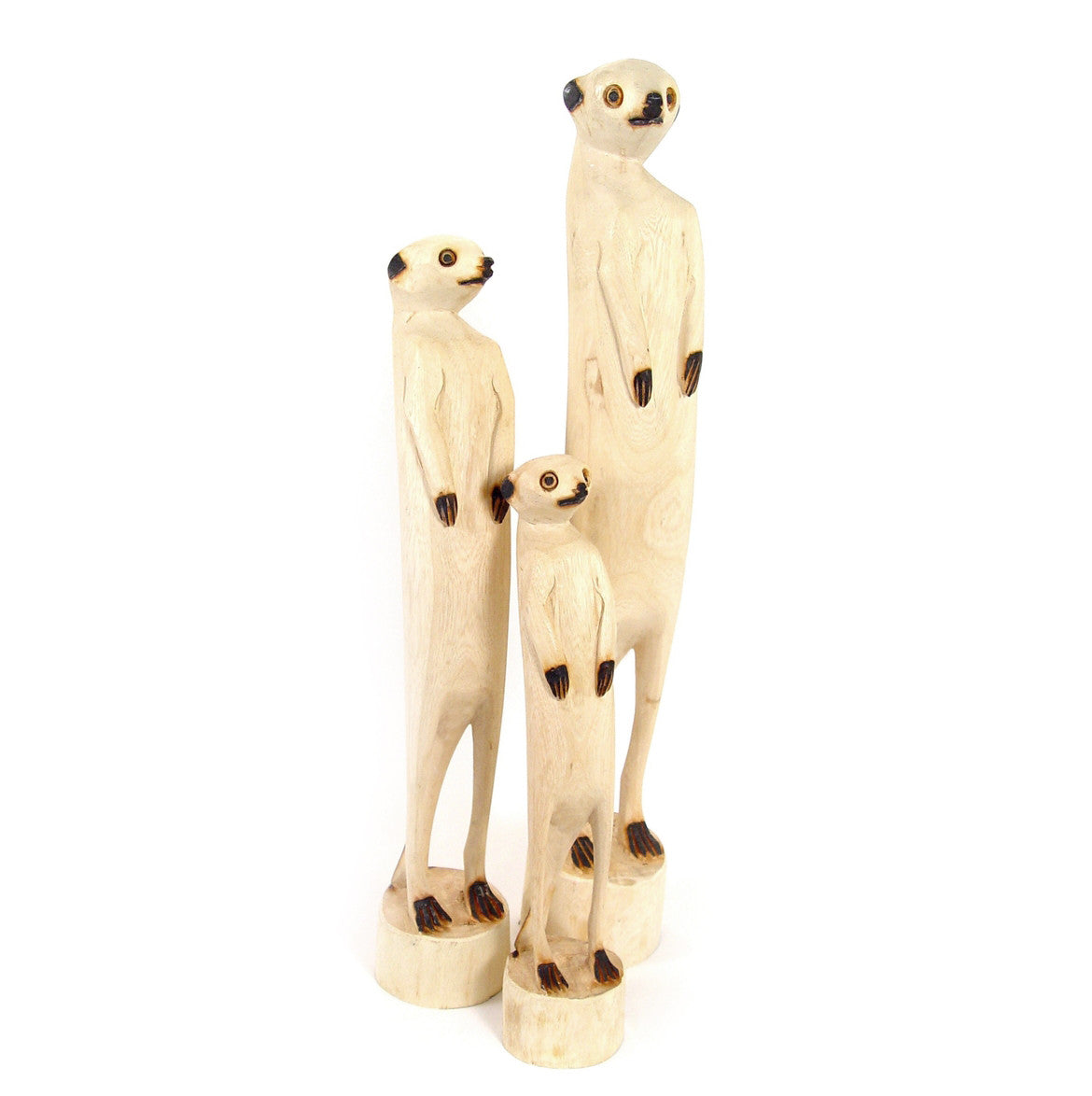 Adorable Hand Carved Standing Meerkat