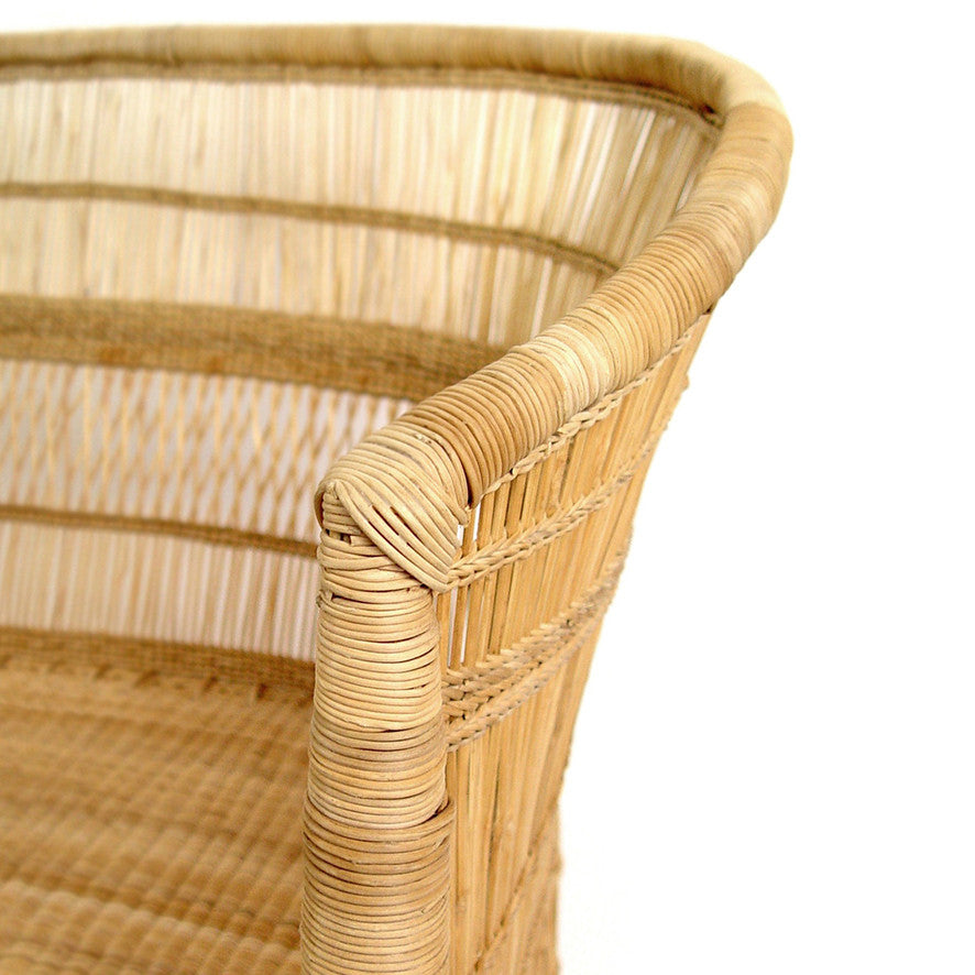 Malawi Cane Loveseat - Natural Close Up