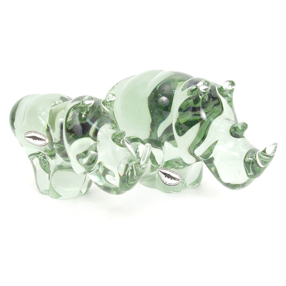 Recycled Glass Rhino -Image 1