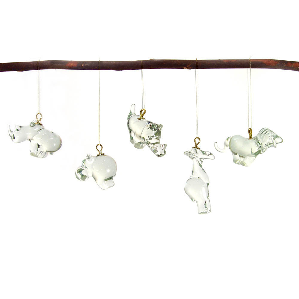 Reycycled Glass Animal Ornaments - Image 1