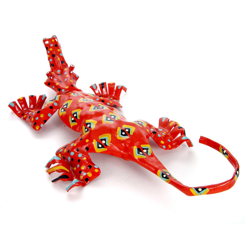 Small Tin Crocodile - Back View