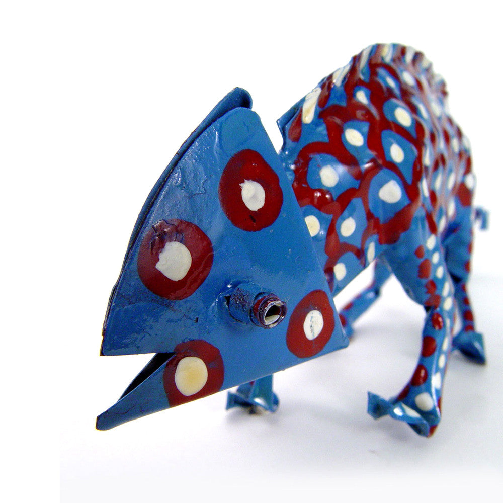 Tiny Tin Chameleon Close Up
