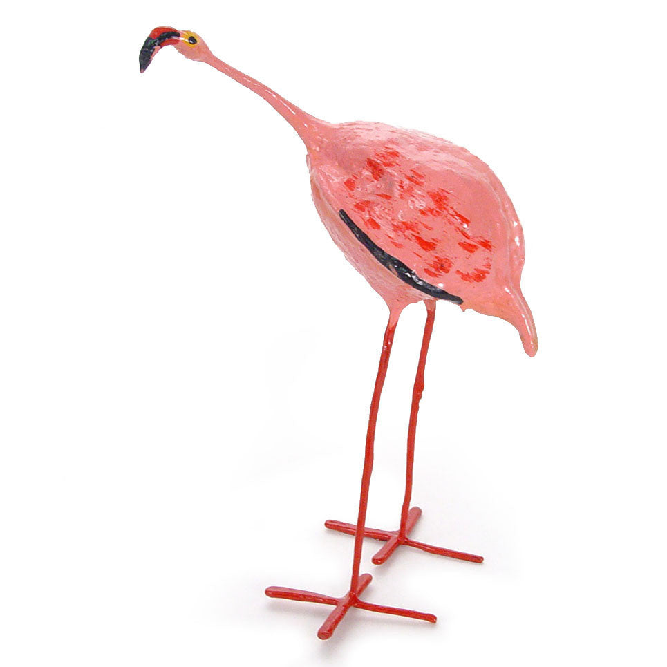 pink seedpod flamingo side view