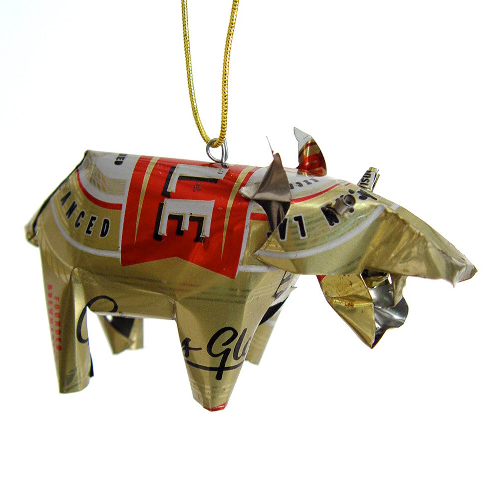 Unpainted Tin Hippo Ornament  Image 3