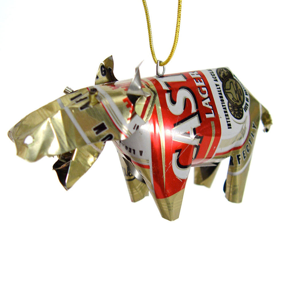 Unpainted Tin Hippo Ornament  Image 2