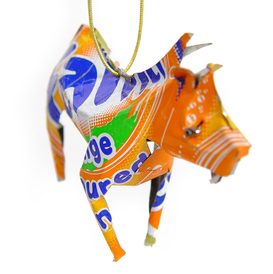 Unpainted Tin Zebra Ornament - Image 1