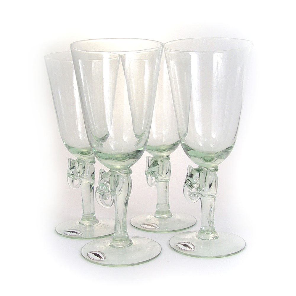 Wine Glass with Animal Stem set of Four